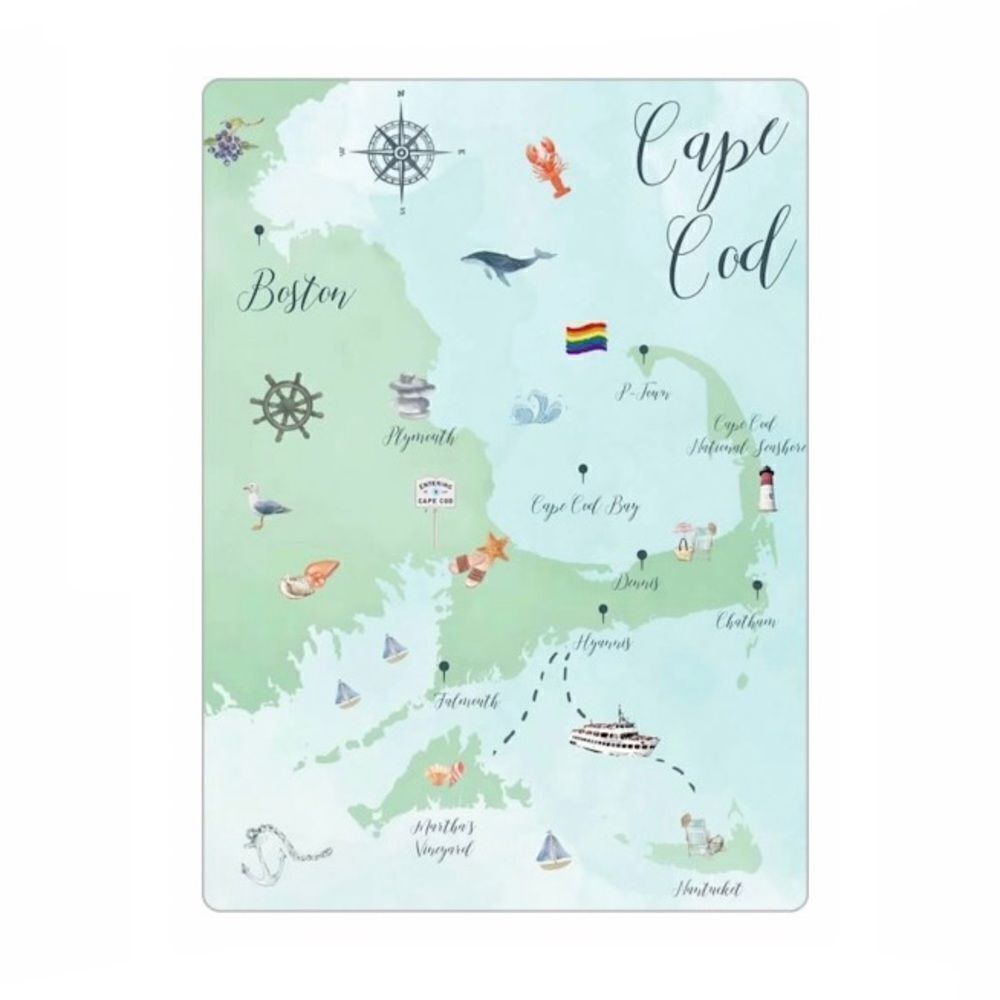 Cape Cod Map Magnet